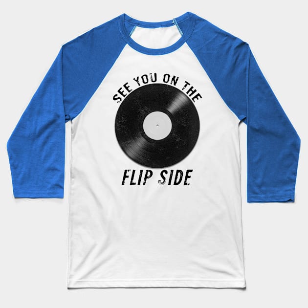 flip side Baseball T-Shirt by mystudiocreate